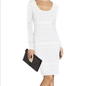 BCBGMaxazria white lace dress S